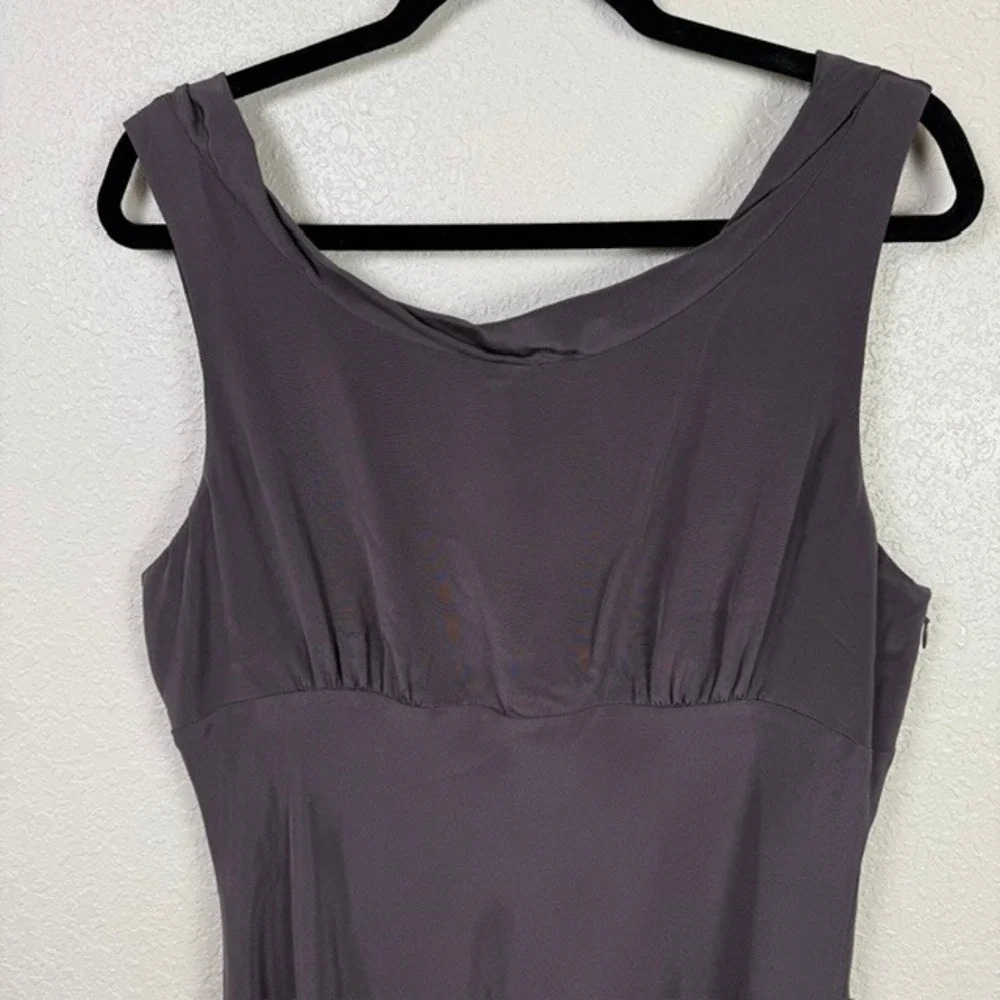 J.Crew Silk Lined A-Line Scoop Neck Dress Muted Plum Smoky Purple Size 16